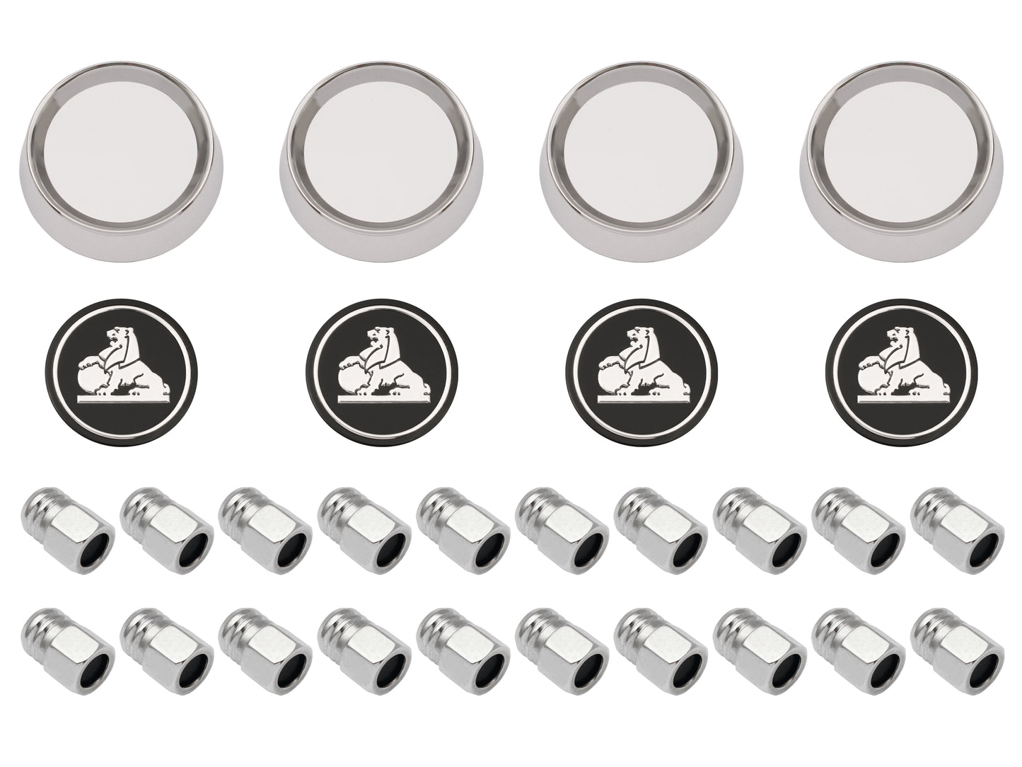 Wheel Cap Kit With Nuts HQ GTS (4 Wheels) - WC1006A