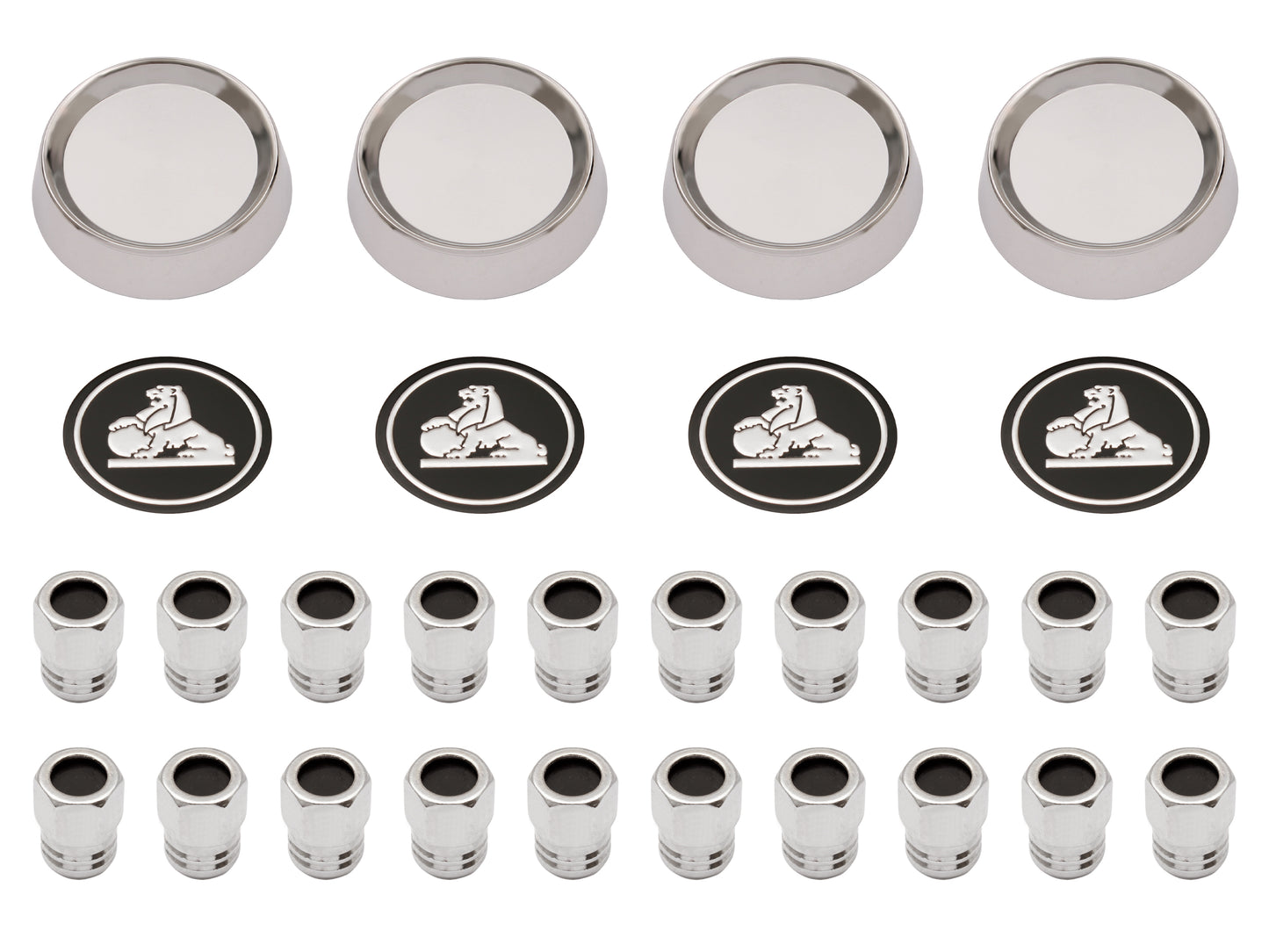Wheel Cap Kit With Nuts HQ GTS (4 Wheels) - WC1006A