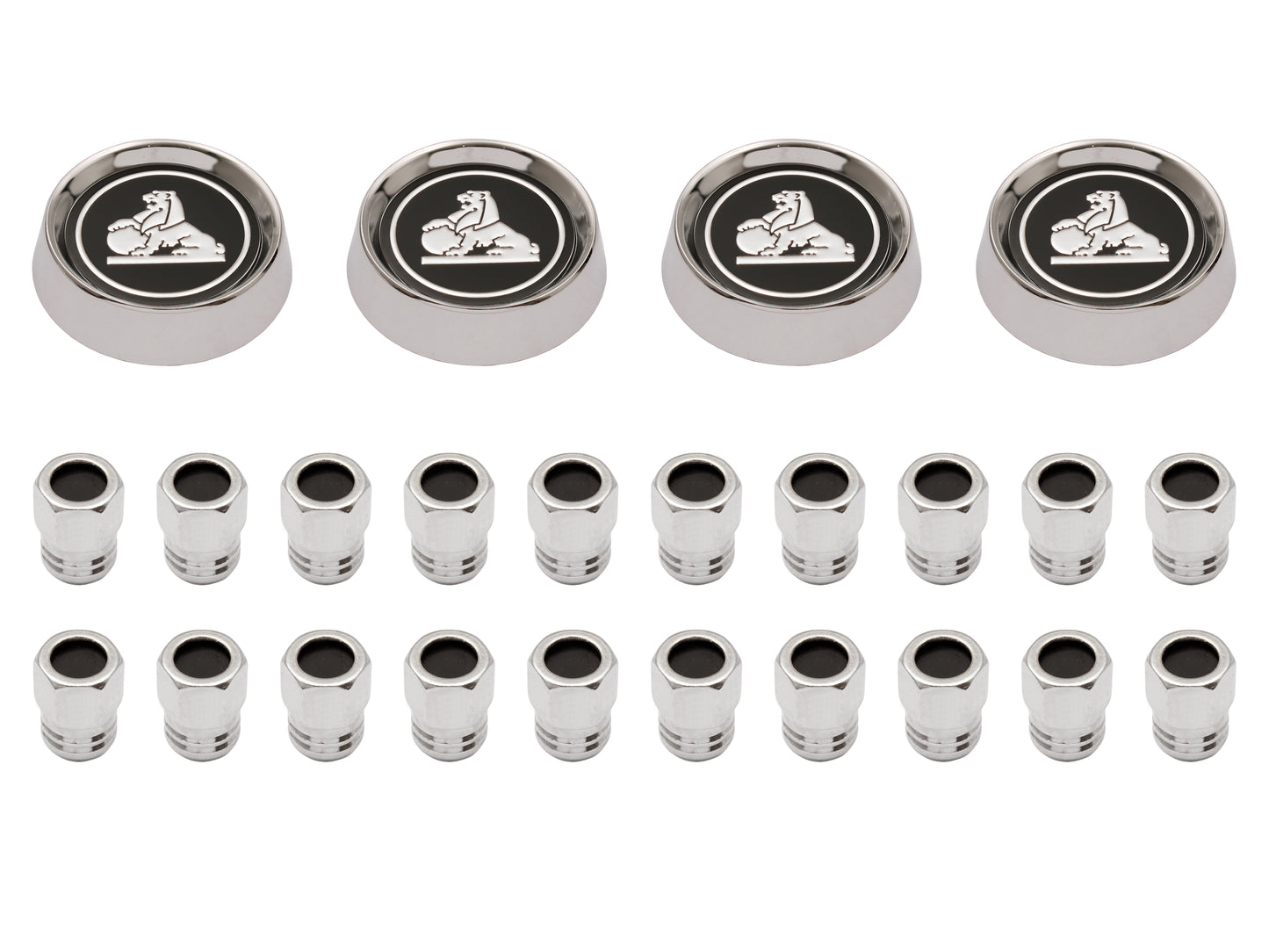 Wheel Trim HQ Early HJ Caps & Nuts For 4 Wheel - WT1004B