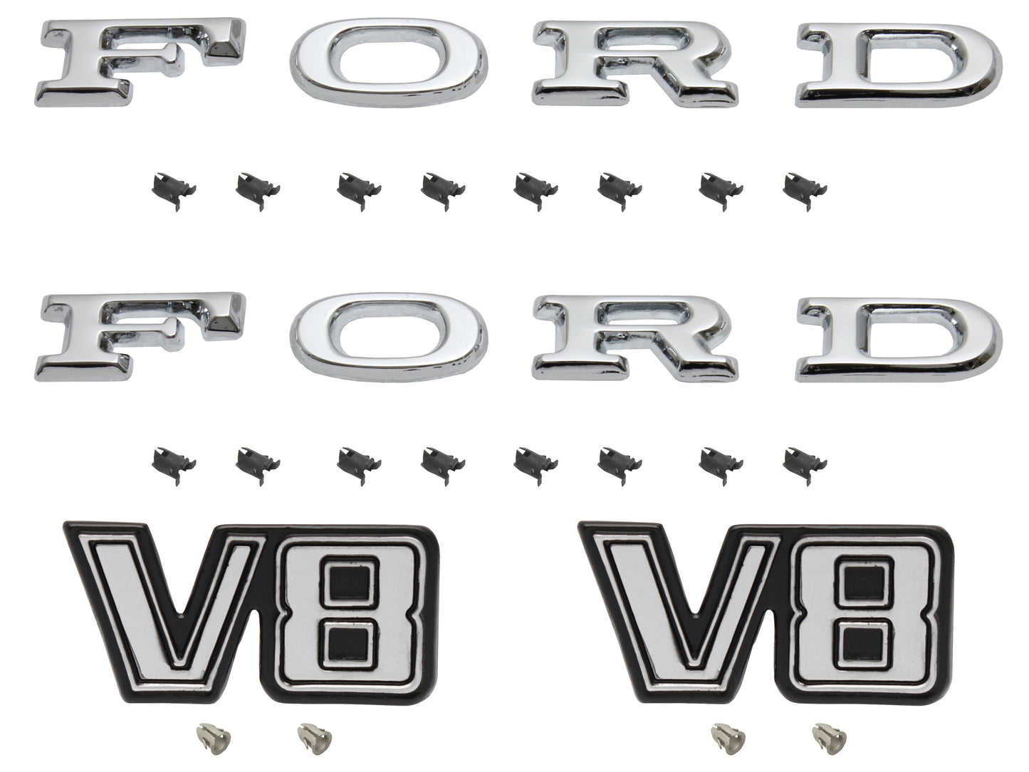Badge Kit XA XB Falcon V8 (Exc GT) ZF ZG Fairlane - XABK3