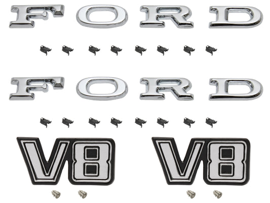 Badge Kit XA XB Falcon V8 (Exc GT) ZF ZG Fairlane - XABK3
