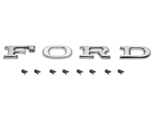 Ford Badge - F O R D - Letters +Clips Bonnet / Tailgate XA XB XC ZF ZG ZH - B2103
