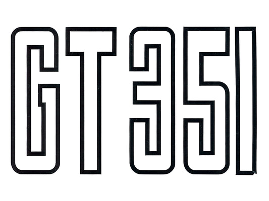 Decal XB GT Boot Black "GT 351" - BD4580