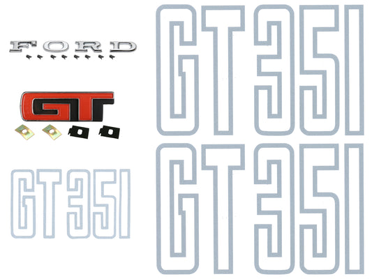 Badge Kit XB Falcon GT Coupe (Silver Lettering) - XBBK4