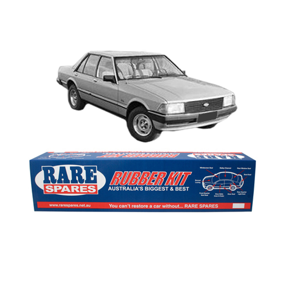 Body Rubber Kit XD XE XF Falcon Sedan - XD3P
