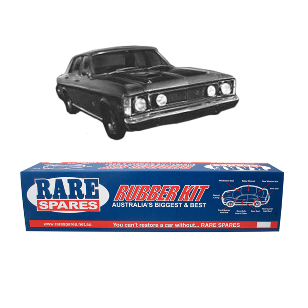 Body Rubber Kit Ford XW GT & Fairmont Sedan - XW2P