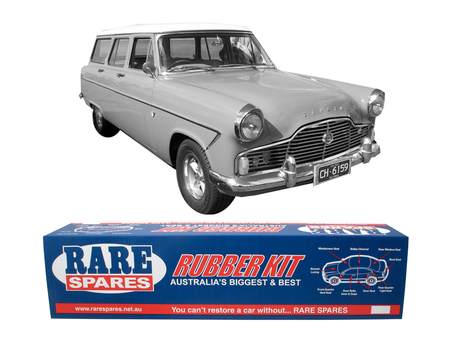 Body Rubber Kit Ford Zephyr Mk2 56 59 Wagon - ZEP4